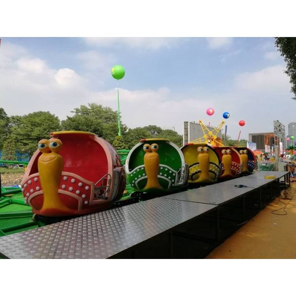Mini Snail Shape UFO Roller Coaster Customized Height With Chain Lift Structure