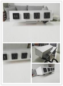 Quality Desk Mounted Power Sockets With 3 Outlets And 2 USB Ports For Laptop Mobile Phone for sale