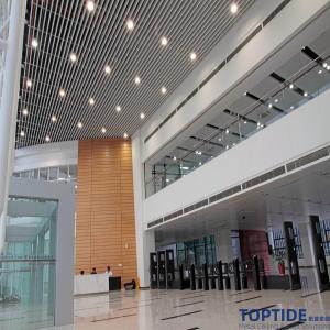 Quality College Customized Profile Baffle Plank Tailored Timber Wall And Ceiling Covering Board For Airport for sale