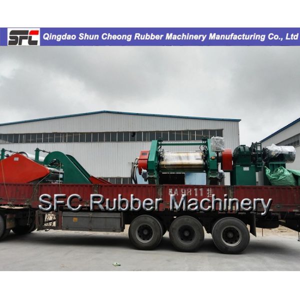 CE Two Roller Rubber Calender Machine , Rubber Sheet Making Machine