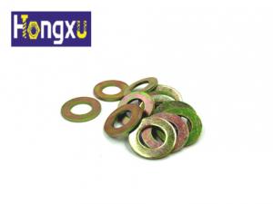 Quality Color Plated Round Flat Washers Plain Carbon Steel Head For Iron Stamping Out for sale