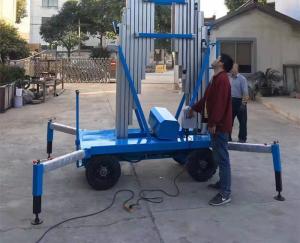 Quality High Chassis Specially Outdoor Aerial Working Aluminum Mast Elevated Work Platform for sale