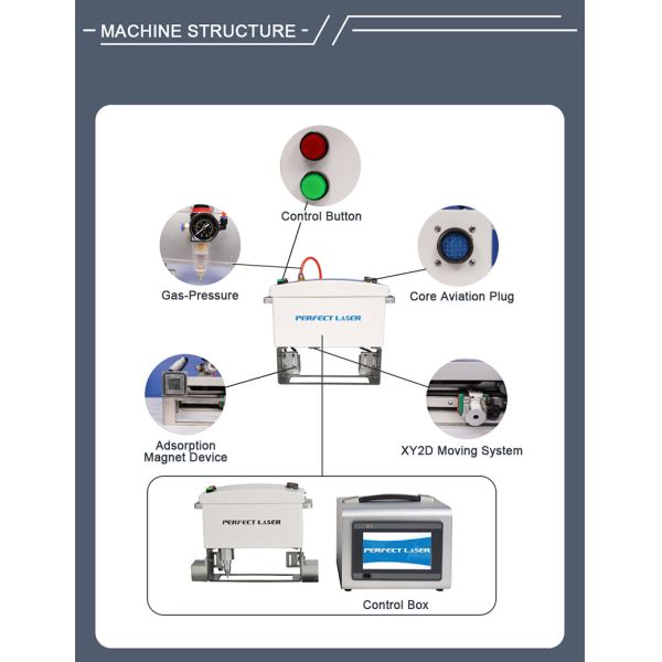 Pin Metal Number Pneumatic Dot Peen Marking Machine LCD Control Type
