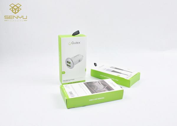 Buy Green Mobile Accessories Packaging Car Charger Packaging With Blister Insert at wholesale prices