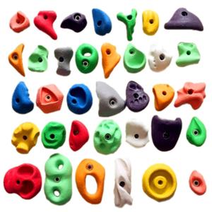Quality Yellow Red CE Fiberglass Rock Climbing Holds For Professional Climbing Panel for sale