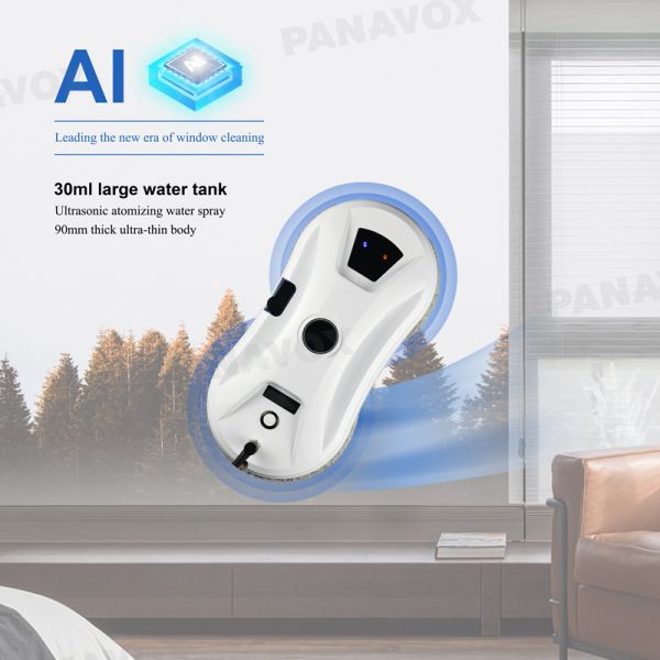 Remote/App Control Automatic Glass Cleaning Robot with Intelligent Spring Water System