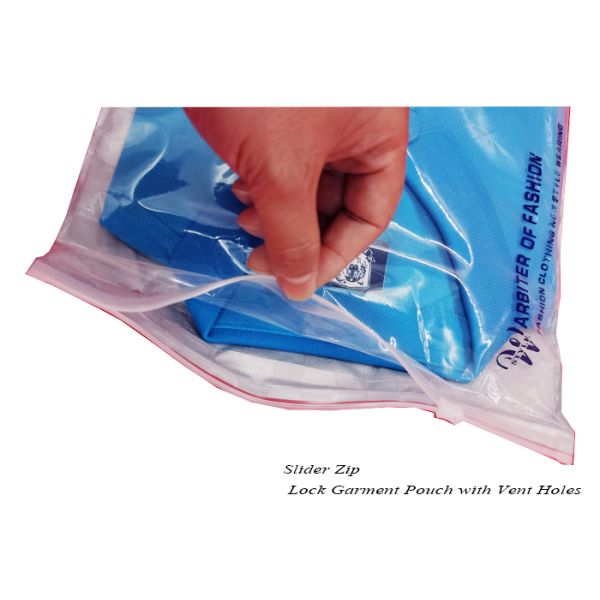 Frosted CPE EVA Custom ziplockk Clothing Bags Biodegradable Reclosable