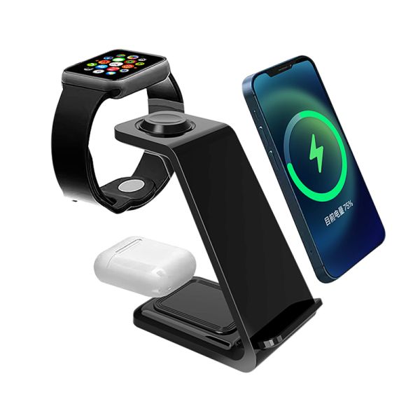 Collapsible Fast ABS Qi All In One Wireless Charger 15 Watt For Airpods