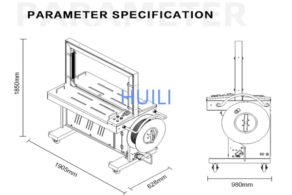 PLC Controlled Automatic Strapping Machine Continuous Mode Carton Box Strapping Machine