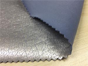 300g / ㎡ Scuba Suede Fabric Lamination With Silver Color Lichi Design 0.65mm