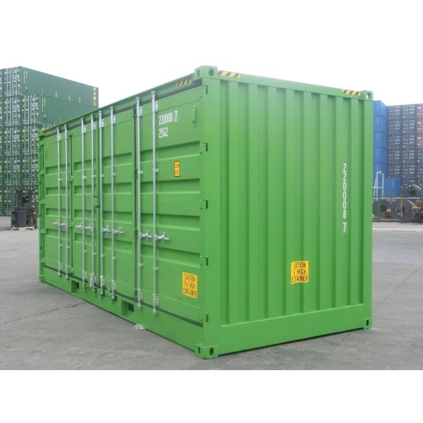 20ft High Dry Shipping Container with Cube Side Door Made from Steel Corten Steel 6058 x 2438 x 2896 mm 33.2 CBM Capacity
