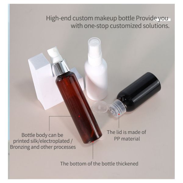 50ml 60ml Frosted PET Bottles White Serum Dropper Bottle For Packaging