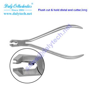Quality Flush cut and safety hold distal end cutter pliers of orthodontic appliance for dental tools for sale
