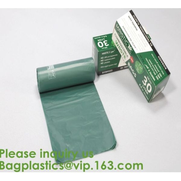 Heavy Duty Compostable T-shirt Handle Tie Plastic Roll Garbage Bags Trash Bags, t shirt carry bags, bagease, bagplastics