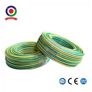 China 100m/Roll 10mm2 Green Yellow Pvc Insulation Earth Grounding Copper Cable 8 Awg on sale