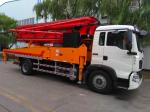 Air Cooling Euro 2 Concrete Pump Truck With 32MPa Rated Working Pressure
