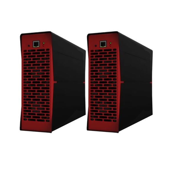 SC1 Dual Slim Obelisk Siacoin Miner Red Color Ethernet Interface All In One Design