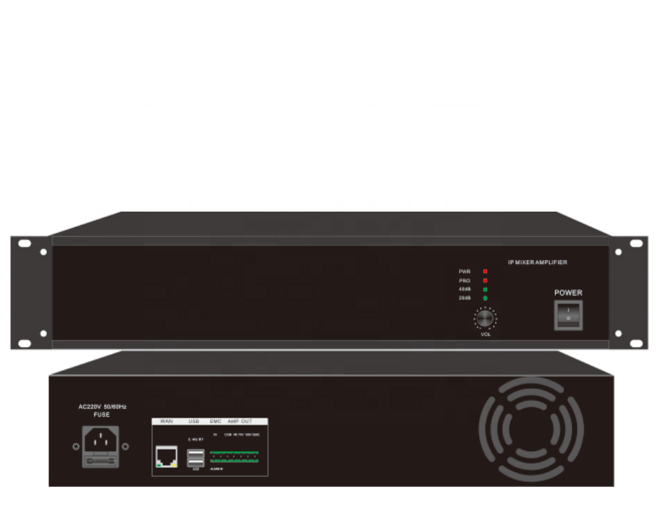 Tabletop Mount 150W IP Amplifier Bluetooth Stereo IP Network System