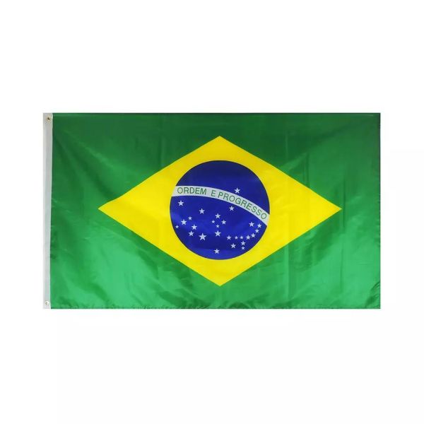High Quality Custom Brazil Flags 3x5Ft 100D Polyester Flags