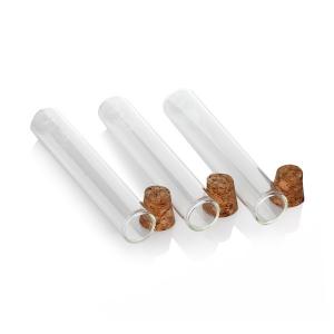 China Clear Wooden Lid Glass Jars Glass Pre Roll Tubes Childproof Borosilicate Glass Test Tube on sale