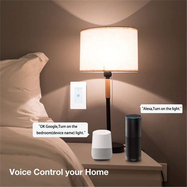 Smart Wifi Switch US 1/2/3 Gang Touch Panel Wireless Remote Control Light Switch Compatible Alexa Google Home Tuya APP