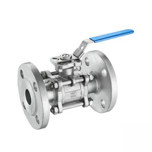 China 3 Piece Cast Stainless Steel Body Full Bore Ball Valve RF Flanged Ball Valve on sale