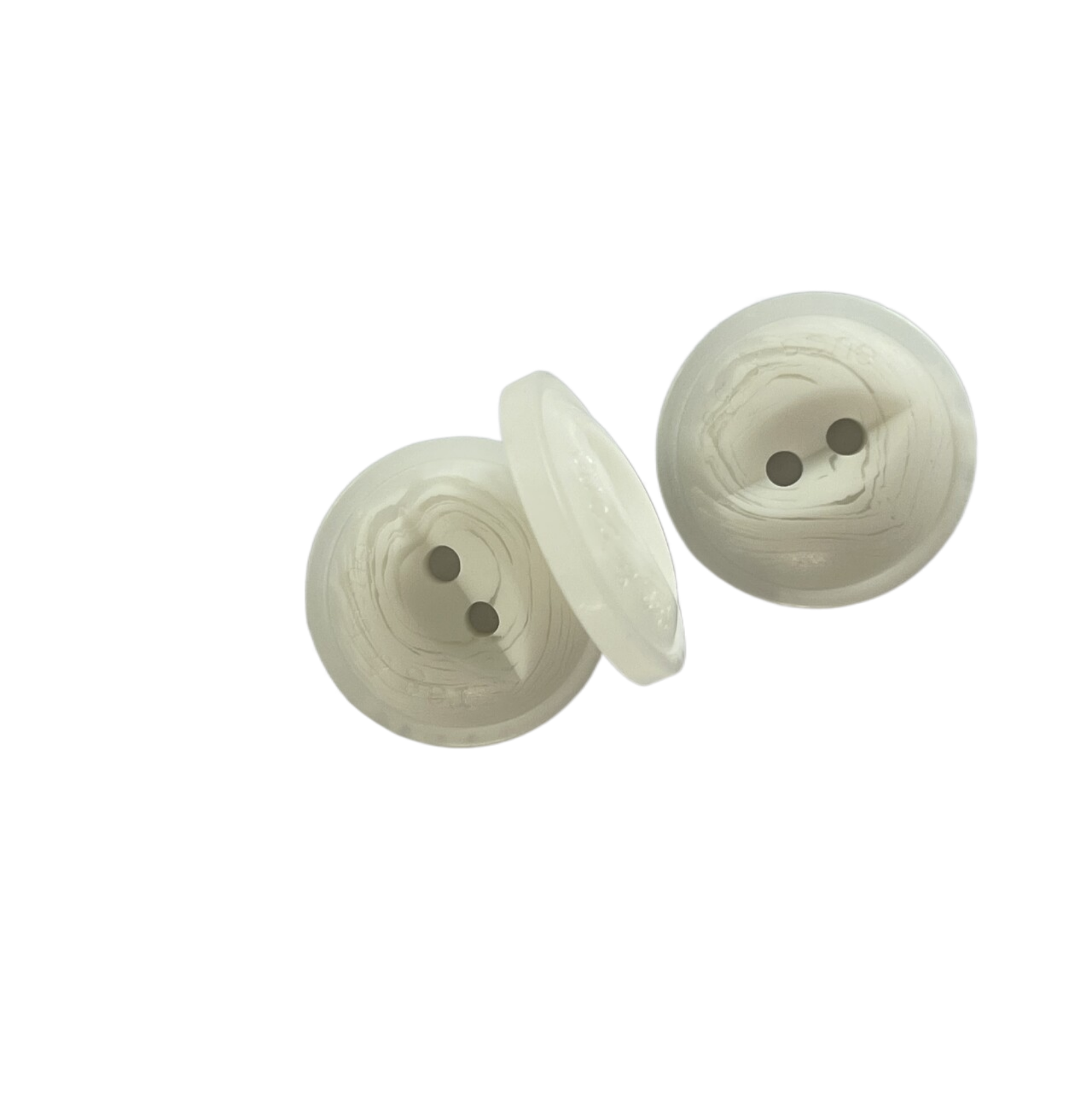Fish Eye Design Plastic Coat Buttons Off White Color Two Hole In 27L For Sewing Coat