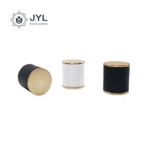 Quality OEM Luxury Zamac Parfum Cap With Leather and text For Europe Parfum Brands for sale