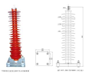 Quality 100KA Neutral Point Zinc Oxide Polymeric Surge Arrester for sale