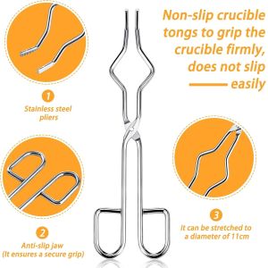 Graphite Torch Melting Casting Kit, Including 2 Graphite Crucible Stir Stick,