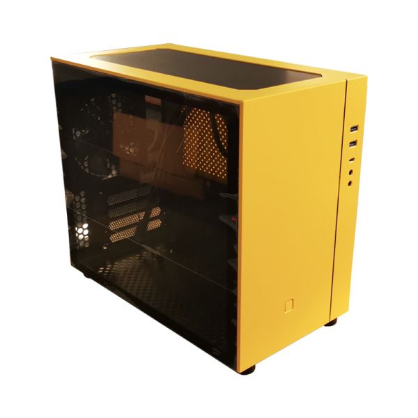 Yellow Color ATX Type C Gen2 Aluminium PC Case