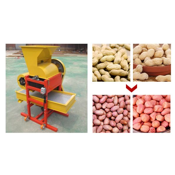Type TK-500 Peanut Processing Machine Manual Groundnut Sheller Steel Material
