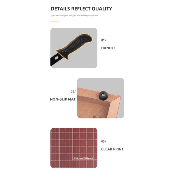 Mini Paper Cutter with Wooden Base Manual Paper Trimmer from ZEQUAN