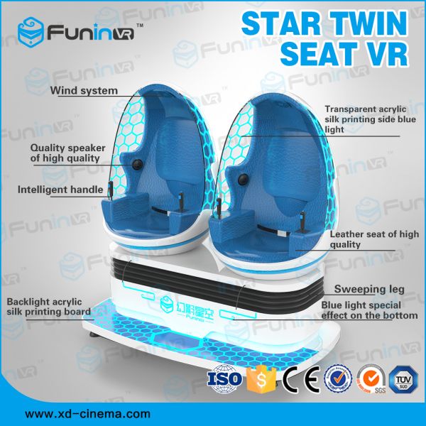9D VR 360 Degrees Egg VR Chair Cinema Simulator / Interactive Game Virtual Reality Equipment