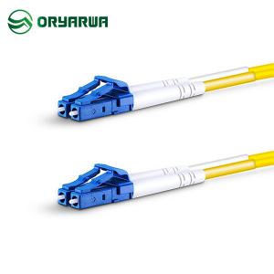 China LC UPC To LC UPC Duplex Single Mode Patch Cord OS2 LSZH PVC on sale