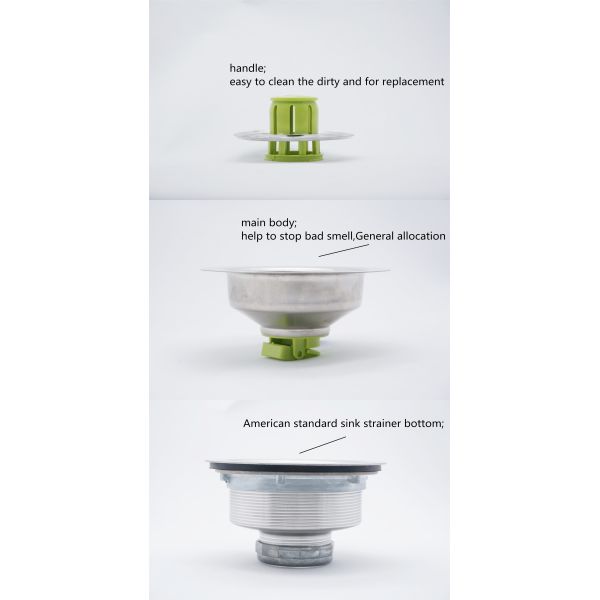 USA bestball mirror surface flanging ss 201 kitchen sink basket strainer sieve basket