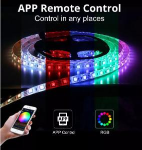 China 10m SMD 5050 RGB LED Strip ABS Body Smart Phone App Control Decorative Lighting on sale