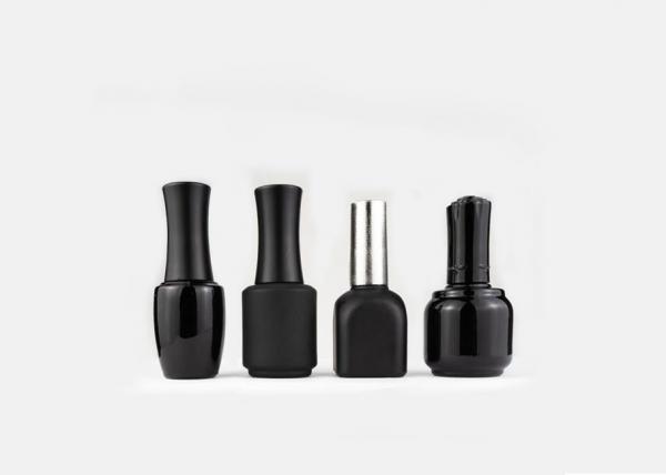 Buy Black Body Empty Glass Nail Polish Bottles Unique Frosted Screw Cap Sealing at wholesale prices