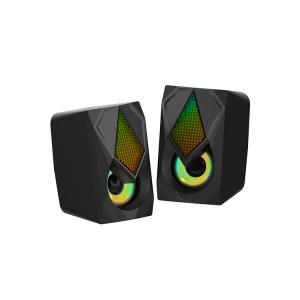 Quality Sleek Black 2.0 PC Speakers Usb Powered Speaker Three Dimensional Surround for sale