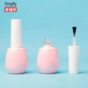 China 15ml Empty Nail Gel Polish Bottles Custom Cosmetic Glass Bottle With Brush on sale
