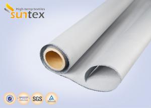 Quality Thermal Insulation Fabric Polyurethane Coated Fiberglass Fabric M0 Smoke Barrier Fabric 0.43mm for sale