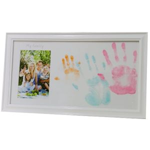 Buy cheap Lovely Wooden Baby Hand And Footprint Photo Frame For Bedroom Decoration from wholesalers