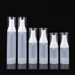 Quality Empty 0.5oz Plastic AS White Frosted Airless Spray Pump Bottles With PP Caps for sale