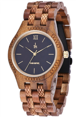 Aliexpress hot selling quartz movement watch Made out of red sandal watch timekeeper wood watch for men