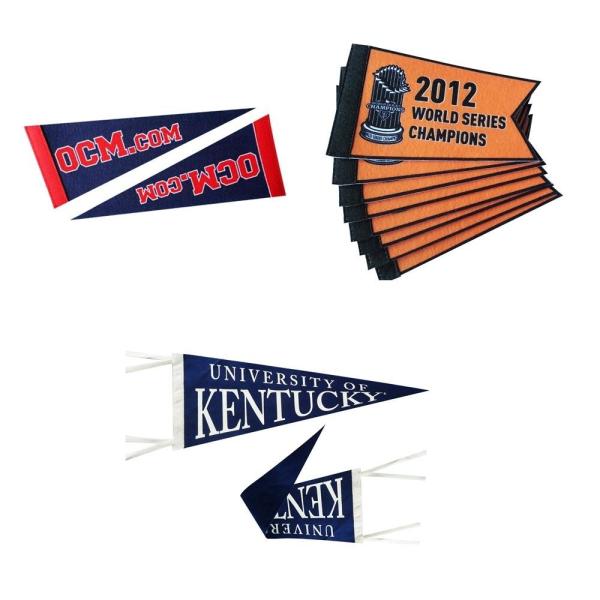 CMYK Printing Polyester Felt Pennant Flag Sports Team Sublimation