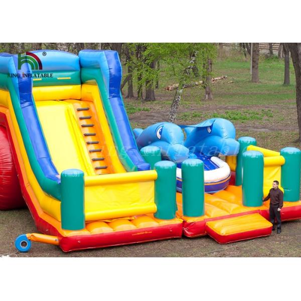Tropic Dolphin Theme Blow Up Combo Play Park For Backyard Fun