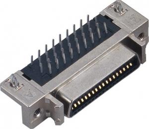 Quality 1.27mm SCSI connector female straight cen-type 68 pin scsi connector mating with 6320M for sale