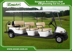 China White Aluminum Trojan Battery Golf Cart 11 Seater / Mini Tour Bus on sale