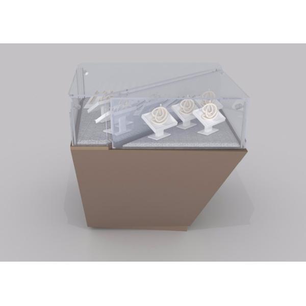 Special Shape Custom Glass Display Cases With 8MM Tempered Glass Panels Covered On Top