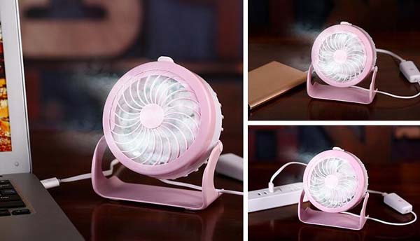 2018 Wholesale USB Desktop Creative Quiet Water Mist Spray Mini Cooling Fan